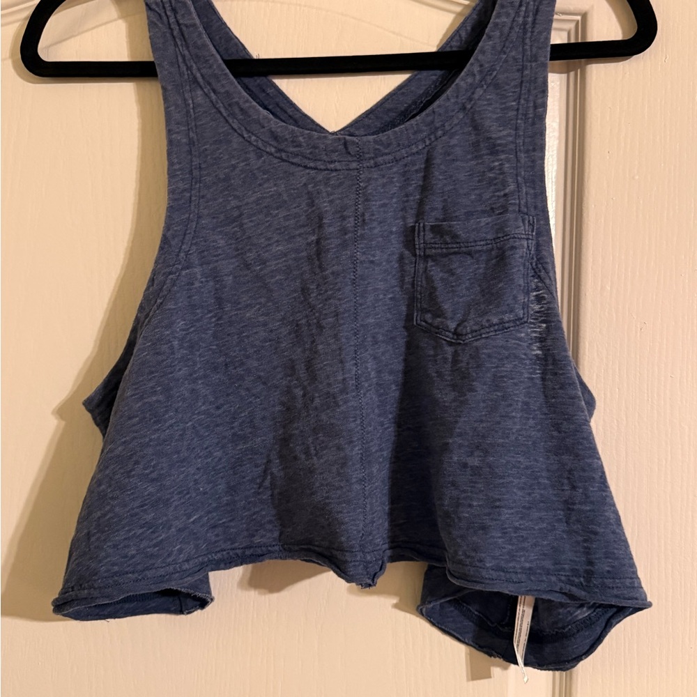 Free People Stylish Blue Women's Crop Top